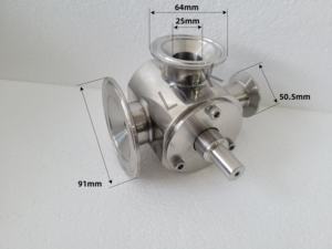 <span class=keywords><strong>Precio</strong></span> industrial Pieza de repuesto Válvula de control de tres vías rotativa de acero inoxidable para máquina de llenado neumática - Product Image 5