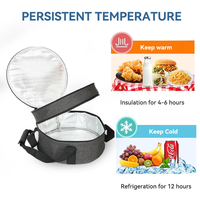 Sac isotherme pour déjeuner en polyester 300D, isolation en mousse de 5 mm, doublure en aluminium, fermeture éclair étanche, grande capacité pour les activités quotidiennes en extérieur