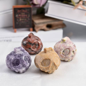 Calabaza de Cristal Tallada a Mano Natural, Figura de Piedra Preciosa Curativa de Alta Calidad para Decoración de Halloween, Proveedor Mayorista - Product Image 2