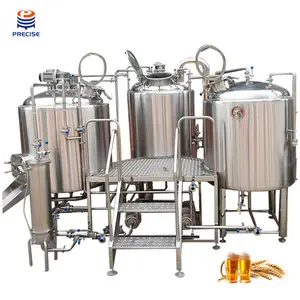 جهاز تخمير بارز عالي الجودة لتحضير البيرة معدات إنتاج مزروعة بـ 2000 جهاز لتصنيع البيرة اليدوية