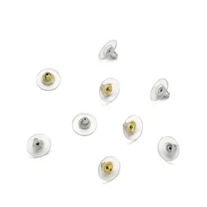 Earring Backs, 500pcs Clear Earring Backings Soft Ear Safety Back Bullet  Clutch Stopper Replacement for Studs Fish Hook Earring Hoops, Hypoallergenic