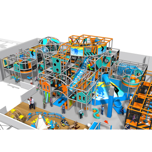 Fashionable jungle gym children slide adventure amusement soft indoor playground with slide