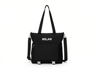 Borsa a Tracolla in Tessuto Composito Impermeabile Milan, Stile Minimalista per Tutte le Stagioni - Product Image 1
