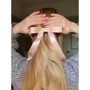 Coletero de lazo exquisito y dulce con diseño de lujo ligero y de nicho para mujer, accesorio de moda para el cabello, venta al por mayor - Product Image 1