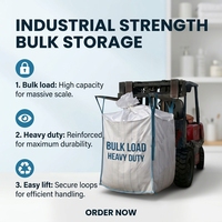 Sacs Jumbo en PP Durables 1000kg 500kg, Grands Sacs en Vrac FIBC pour Applications d'Emballage Logistique et d'Expédition d'Aliments
