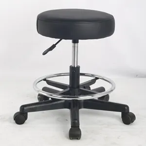 Sıcak satış siyah Bar taburesi döner yüksekliği ayarlanabilir Salon sandalyesi çizim sandalye