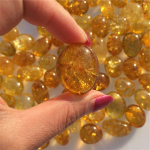 Natürliche Riss kristalle Citrin Crackle Quarz Tumble <span class=keywords><strong>Stone</strong></span> zur Heilung von Volks handwerk Traditionelles Kristall handwerk Produkt - Product Image 2