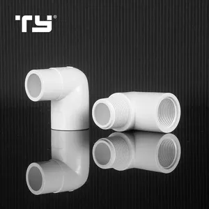 3/4 "de plástico PVC UPVC plástico acessórios para tubos de Rosca Macho Cotovelo 90 SCH40