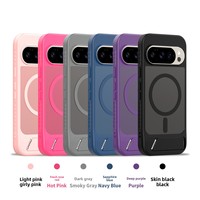 Étui de téléphone portable magnétique invisible deux-en-un pour Google Pixel 10Pro & 9Pro avec coque à effet givré