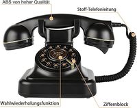 Téléphone fixe antique de style ancien, vente directe d'usine, ensemble vintage antique pour la maison, le bureau ou l'hôtel