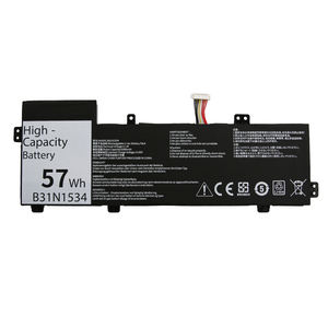 Batterie d'ordinateur portable de remplacement B31N1534 57Wh pour ASUS ZenBook UX510UX/U5000U/VX510U/V510U - Batterie lithium-ion rechargeable - Product Image 1