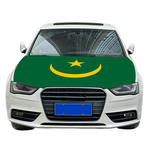 Drapeau national de couverture de capot de voiture de Mauritanie drapeau de couverture de moteur de voiture vente en gros de tissu élastique personnalisé vente directe d'usine - Product Image 6