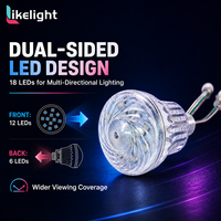 Luz LED programable de píxel tipo cabujón RGB de 60 mm DC24V UCS1903 para proyectos de decoración de atracciones de parques temáticos y ferias de carruseles