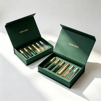 Boîte d'emballage en carton personnalisée avec logo pour échantillon de parfum, boîte cadeau de luxe pour échantillon de parfum avec insert en EVA