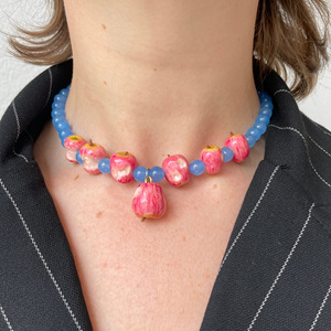Collana girocollo SongYi Y2K con perline a forma di frutta, collana di perline color arcobaleno vivaci, accessori divertenti per vacanze estive al mare, Dopamina - Product Image 4