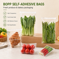 Sacs d'emballage transparents anti-buée pour fruits et légumes, personnalisables avec logo, en BOPP, sans buée, auto-adhésifs, pour produits frais