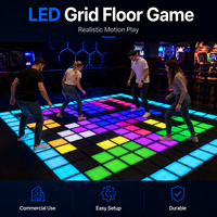 Juego Interactivo de Piso con Cuadrícula Activable, Baldosas LED Comerciales, Sistema de Movimiento Multijugador para Centros de Entretenimiento y Recreativos