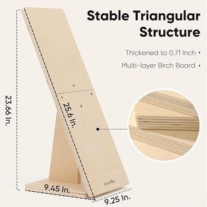 FUKUMARU Rampa <span class=keywords><strong>para</strong></span> <span class=keywords><strong>Gatos</strong></span>, Rascador de Madera de 23.66 Pulgadas con Almohadillas de Cartón Reemplazables, Protector de Muebles Vertical - Product Image 2