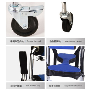 KDB 914C Children's Walker Stainless Steel Frame With Wheels <b>For</b> Lower Limb Training And Mobility Assistance - Product Image 4