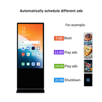 Écran d'affichage numérique LCD publicitaire sur pied de 55/65 pouces pour usage commercial avec CMS à distance pour intérieur
