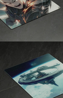 Tapis de souris en verre RGB le plus vendu - Tapis de souris et de clavier en verre personnalisé avec motif anime, compatible micro-ondes, pour le bureau et les étudiants