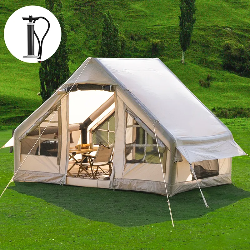 Aile çadırı kolay kurulum su geçirmez açık Oxford cabinTents 4-6 kişi glasun güneş barınak şişme kamp çadırı