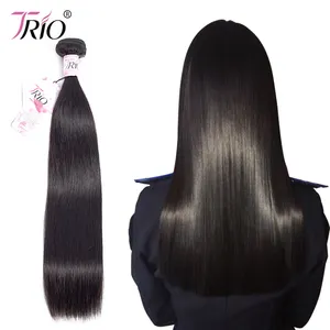 ขายส่งPerruque Cheveux Humain Tissage Bresilienne 100มนุษย์ผมทอผมตรงมัดผม