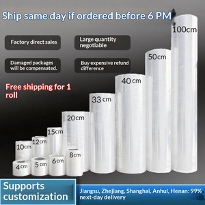 <span class=keywords><strong>Film</strong></span> étirable PE 50 cm transparent, élastique, pour usage agricole, rouleau d'emballage, fabricant - Product Image 2