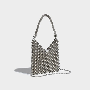 Women's European American Fashion Beaded Mobile Phone <b>Bag</b> New Style Mini <b>Small</b> Chain Diagonal Open Closure Tanjing - Product Image 3