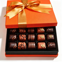 Boîte cadeau en chocolat de couleur personnalisée, boîtes rigides en carton, emballage de boîte de chocolat, estampage, papier d'art 157 g/m², 1200 g/m²
