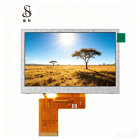 BOE Maßgefertigtes 4,3 Zoll TFT IPS LCD-Display 800x480 Auflösung RGB 40PIN LVDS SPI I2C LED-Hintergrundbeleuchtung 500 Nits -20°C~70°C ST7265