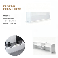 Comptoir de réception commercial, bureau de hall d'entreprise, mobilier de bureau moderne, station d'accueil contemporaine, comptoir d'accueil