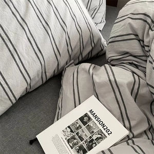 Ins Stripes Series 100 _ Ensemble <span class=keywords><strong>de</strong></span> <span class=keywords><strong>housse</strong></span> <span class=keywords><strong>de</strong></span> <span class=keywords><strong>couette</strong></span> en coton avec taie d'oreiller <span class=keywords><strong>housse</strong></span> <span class=keywords><strong>de</strong></span> <span class=keywords><strong>couette</strong></span> <span class=keywords><strong>220x240</strong></span> Ensembles <span class=keywords><strong>de</strong></span> <span class=keywords><strong>housse</strong></span> <span class=keywords><strong>de</strong></span> <span class=keywords><strong>couette</strong></span> King Size - Product Image 6