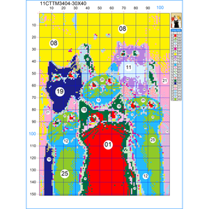 Gato de dibujos animados 30X40CM/11.8X15.7in Kit de punto de cruz Diy 11CT/14CT bordado Hobby colgante nueva llegada - Product Image 2