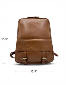 Genuine Leather Luxury <b>Backpack</b> Multi-functional <b>Backpack</b> for Travel Leisure with Laptop Compartment - Product Image 2