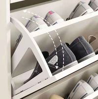 Meuble à chaussures moderne en bois avec hauteur réglable et design durable pour salon, personnalisable