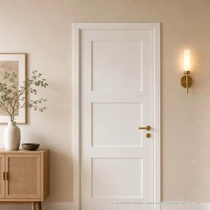 Puerta Interior de Madera Compuesta Sólida, Moderna, Insonorizada, de Madera, Tamaño Personalizado para Dormitorio, Apartamento, Hotel, Proyecto OEM - Product Image 5