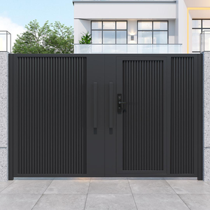 Portails coulissants pliants modernes en aluminium sur mesure pour maisons, avec télécommande <span class=keywords><strong>électrique</strong></span>, garantie 5 ans - Product Image 1