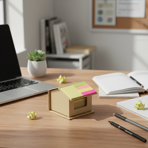 Note adesive in cartone riciclato comodo porta carte e Note - Product Image 3
