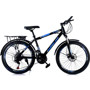 Bicicleta de Montaña de Acero de Alto Carbono de 26 Pulgadas y 21 Velocidades para Hombre, Bicicleta <span class=keywords><strong>MTB</strong></span> de <span class=keywords><strong>29</strong></span> con Freno de Disco y Doble Suspensión, Incluye Portaequipajes - Product Image 1
