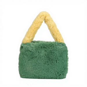 Nuova Borsa Invernale Monocolore Sottobraccio, Morbida Borsa a Spalla Piccola in Peluche, Borsa da Donna Calda e Soffice, Design <span class=keywords><strong>di</strong></span> <span class=keywords><strong>Lusso</strong></span> in Finta Pelliccia <span class=keywords><strong>di</strong></span> Visone - Product Image 5