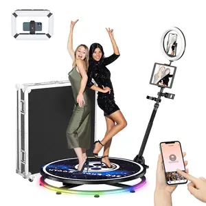 360SPB nuova piattaforma regolabile Selfie automatico 360 cabina fotografica con luce ad anello