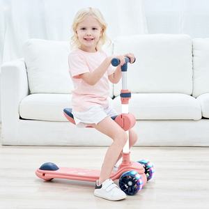 Monopatín, Patinetas, Scooters Plegables, Patinete de Pie con Luces, <span class=keywords><strong>Scooter</strong></span> de 3 Ruedas para Niños con Altura Ajustable - Product Image 5