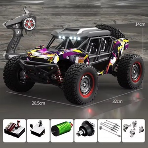 รถบังคับวิทยุ SJY-Q141B ขนาด 1:16 ขับเคลื่อน 4 ล้อ พร้อมไฟ LED รีโมทคอนโทรล กันน้ำ สำหรับวิ่งออฟโรด มอเตอร์แบบไร้แปรงถ่าน ความเร็วสูง 70 กม./ชม.  วัสดุโลหะ - Product Image 5