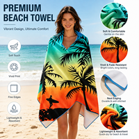 Travel Beach Towel-Soft Absorbent Quick Dry Cotton Knit