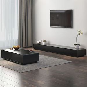 Soporte de <span class=keywords><strong>TV</strong></span> ultrestrecho de madera maciza, armario de suelo Simple para sala de Estar, comedor, uso doméstico, espejo, apartamentos pequeños populares, hoteles - Product Image 3