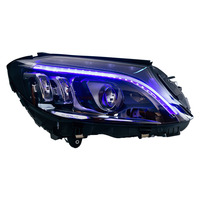 Ensemble de phares JSL pour Mercedes-Benz Classe C W205 C180 C200 15-21, feux de jour à LED, lentille de direction, phare