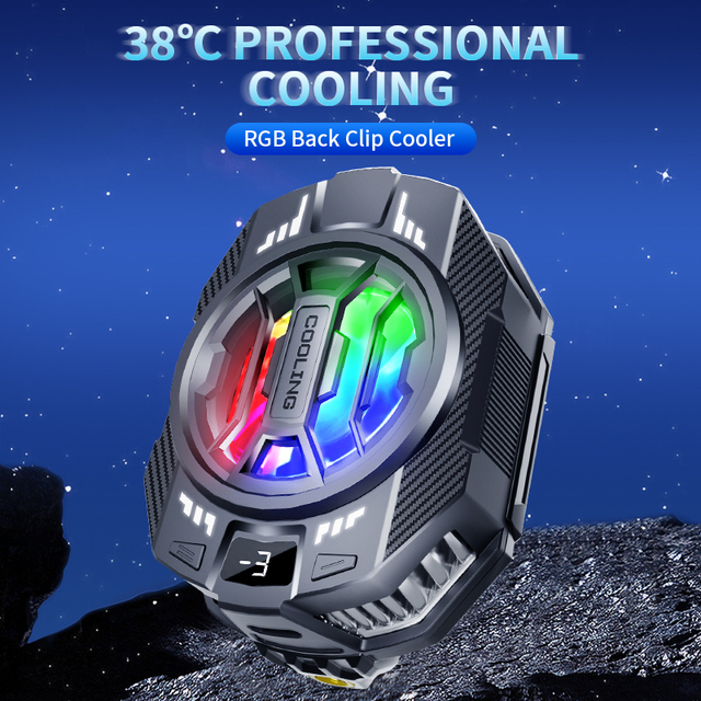 New S28 Mobile Phone Back-clip Air-cooled NTC Controlled Radiator 15W PUBG Gaming Semiconductor Cooler 3 Gears Cooling Radiator