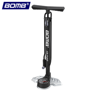 Pompe à air haute pression BOMO 160 PSI pour vélo, avec manomètre, valve à double tête, poignée ergonomique pour VTT et vélo de route - Product Image 1