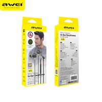 Awei Earphone Berkualitas Tinggi L5 Berkabel Stereo dengan Antarmuka 3.5mm dan Chipset JL